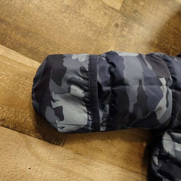 Baby Gap Snow Puffer Suit 0–6 Months Blue Camo Bear Print Warm Winter One-Piece - Picture 11 of 14